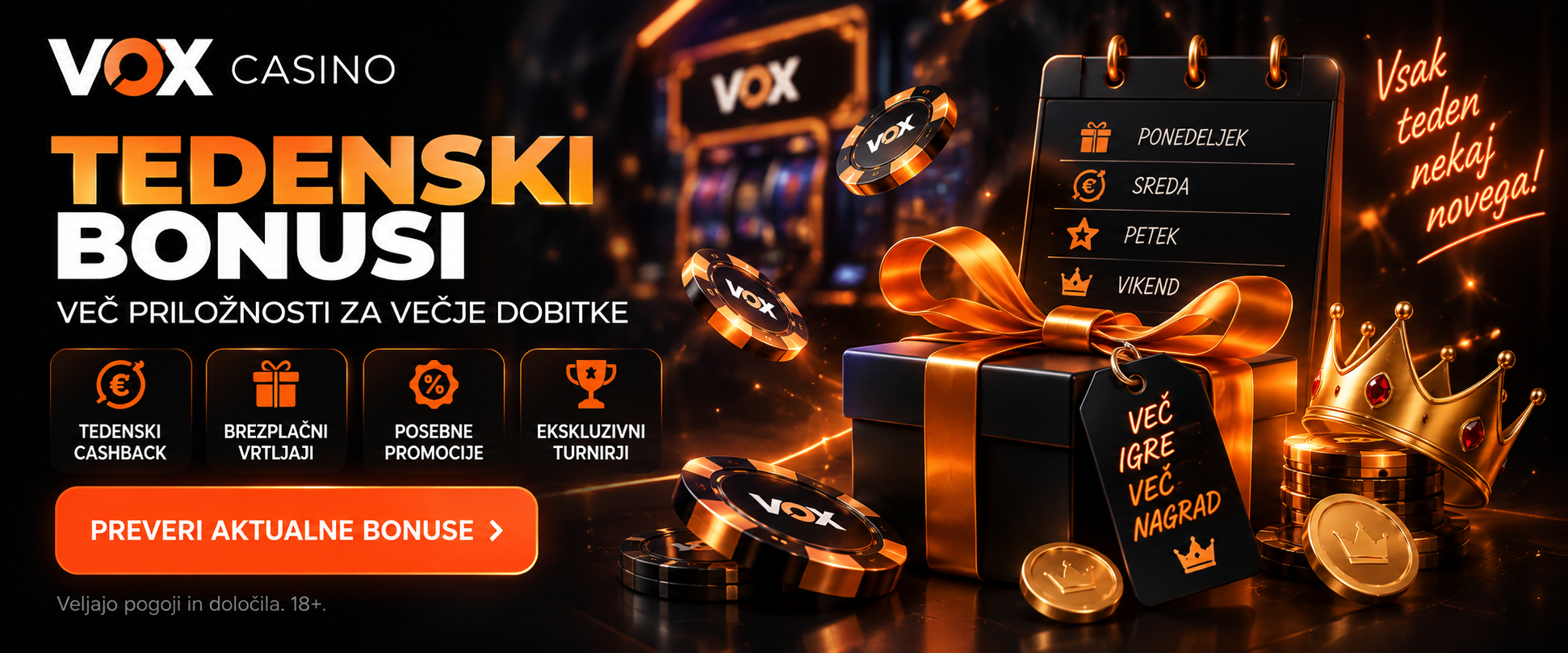 Najbolj priljubljene igre na Vox Casino